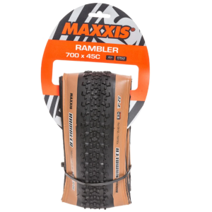 NEUMÁTICO MAXXIS RAMBLER 700X45C  EXO TR TANWALL 60TPI KEVLAR